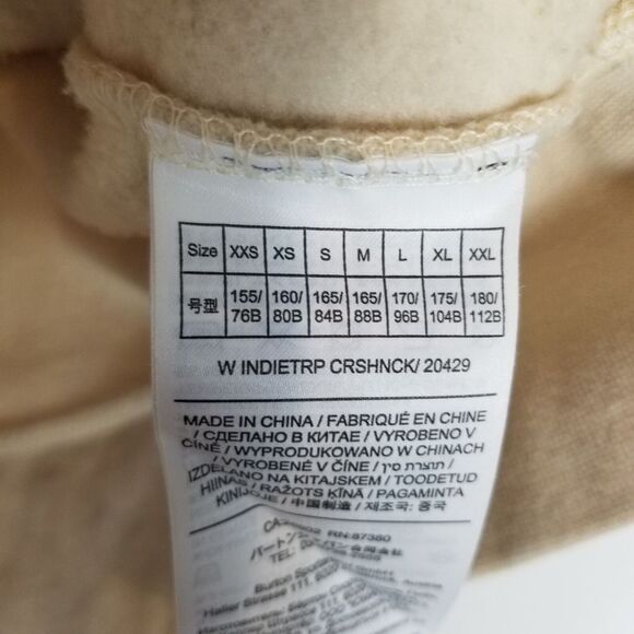 Burton Women's Indie Trip Crush Neck Sweatshirt Sz M Beige Pullover Ski Outdoor - Picture 9 of 9